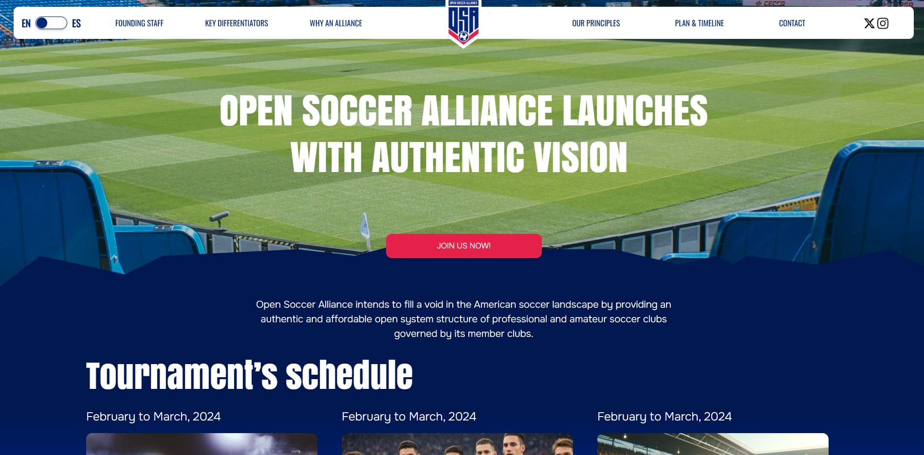 OSA Football Landing